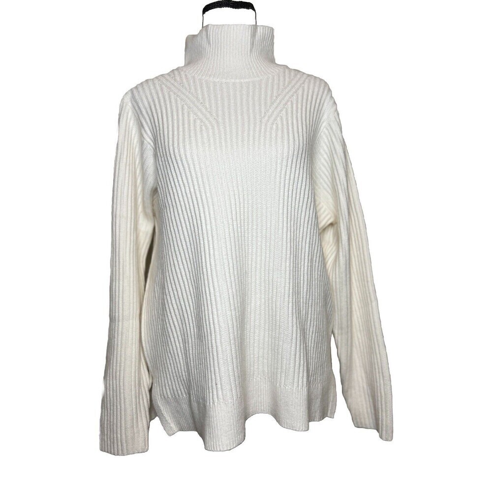 NEW Banana Republic Ribbed Knit Sweater Size Large Cotton Blend Minimalist
